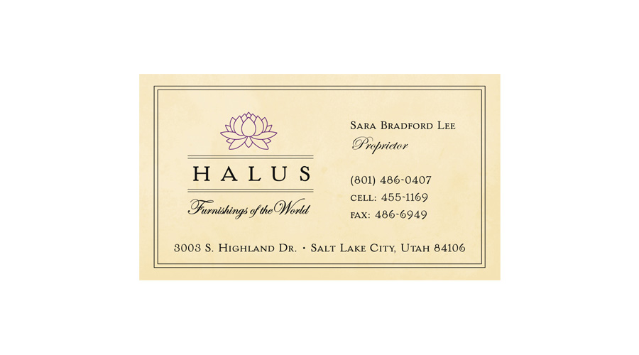 Halus business card